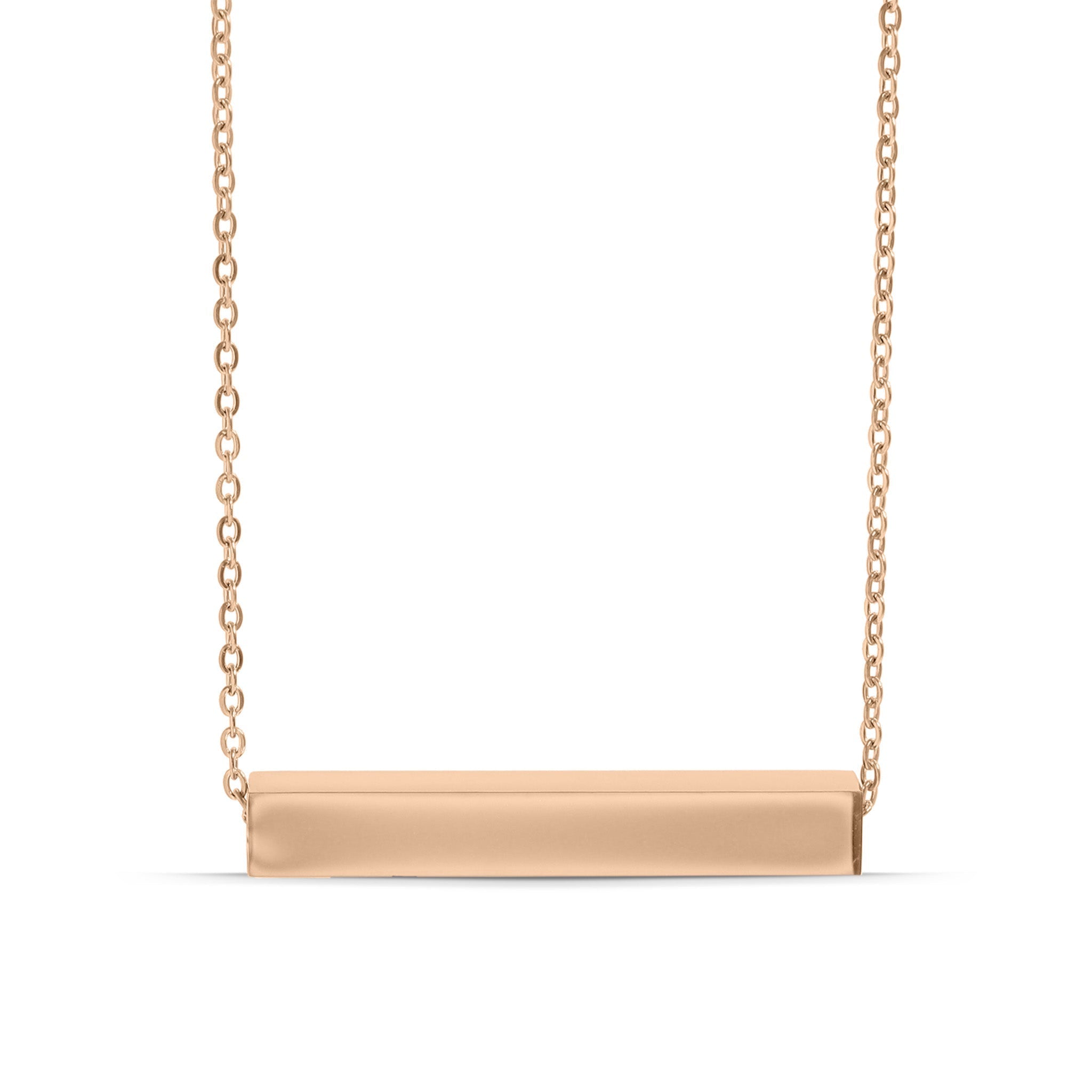 Gold Bar Necklace – Polished Horizontal Bar Pendant | 18K PVD Stainless Steel - Necklaces | Sunflower Soul Boutique