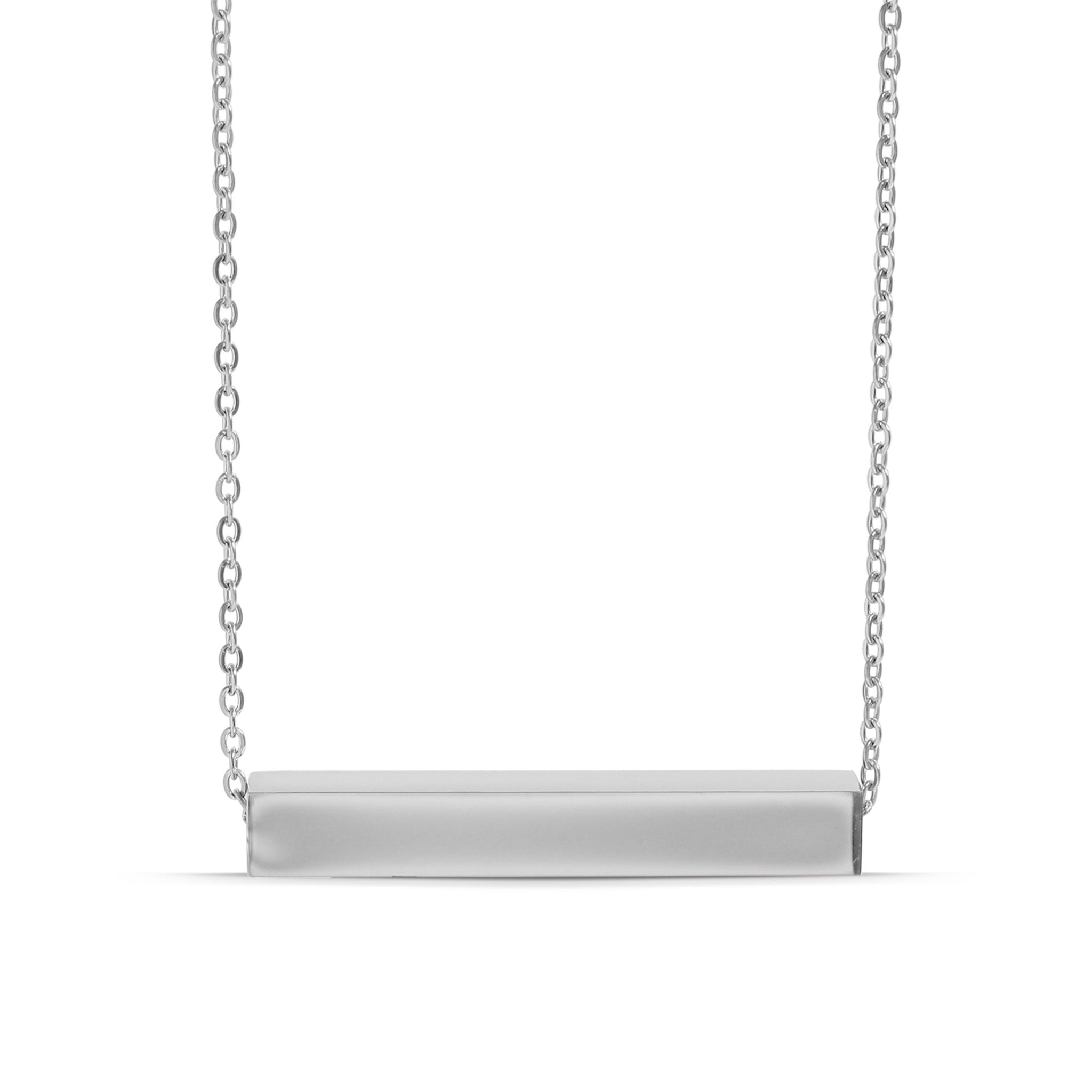 Gold Bar Necklace – Polished Horizontal Bar Pendant | 18K PVD Stainless Steel - Necklaces | Sunflower Soul Boutique