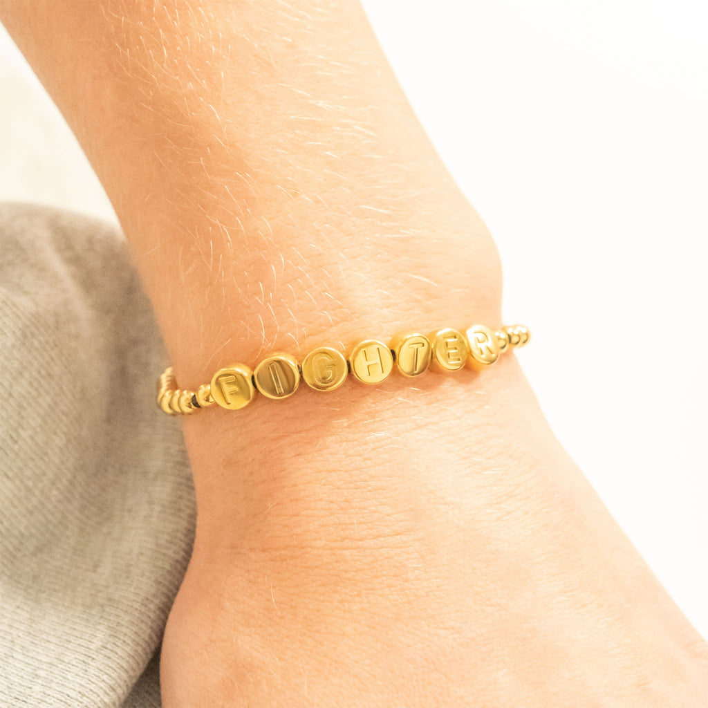 Gold Beaded Bracelet – Adjustable 18K Gold Finish Stretch Fighter Jewelry - Bracelets | Sunflower Soul Boutique