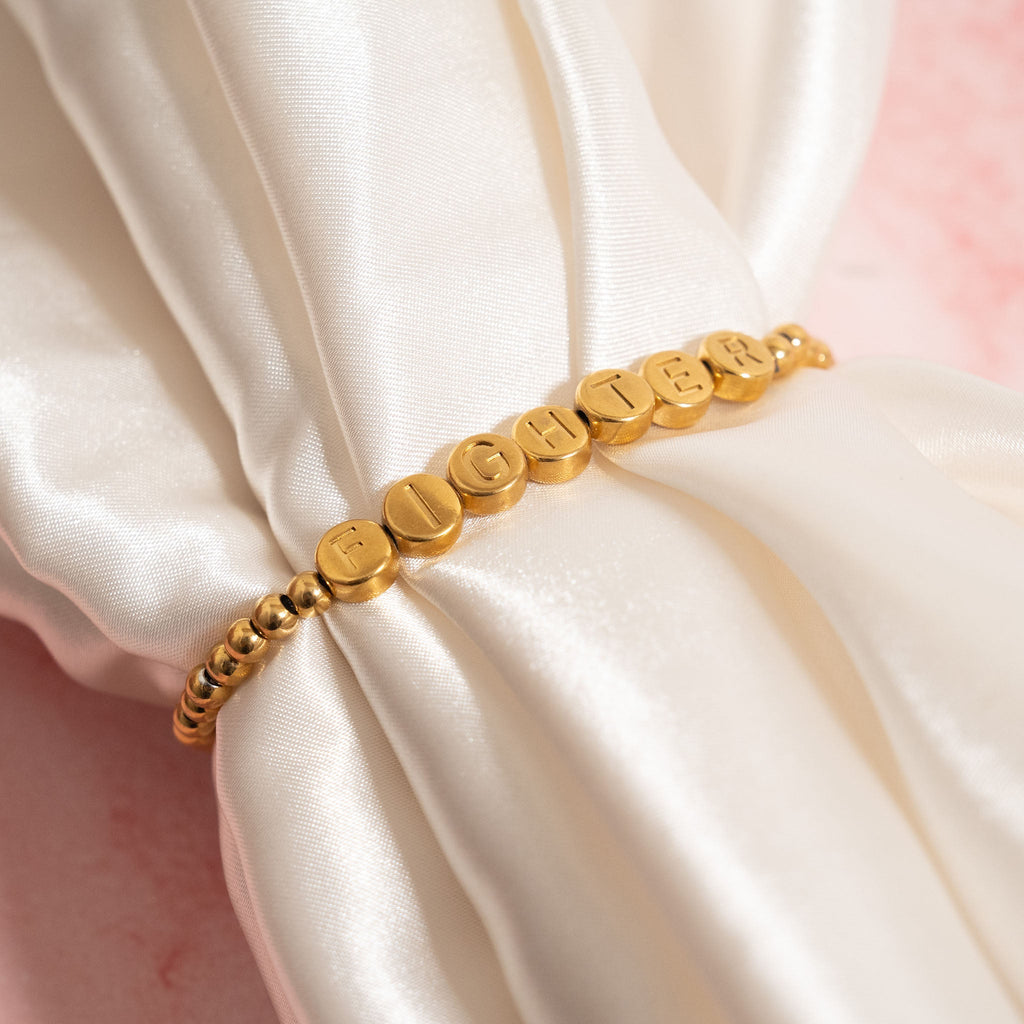 Gold Beaded Bracelet – Adjustable 18K Gold Finish Stretch Fighter Jewelry - Bracelets | Sunflower Soul Boutique