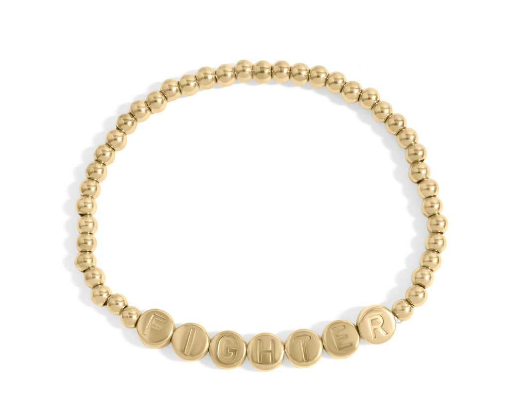 Gold Beaded Bracelet – Adjustable 18K Gold Finish Stretch Fighter Jewelry - Bracelets | Sunflower Soul Boutique