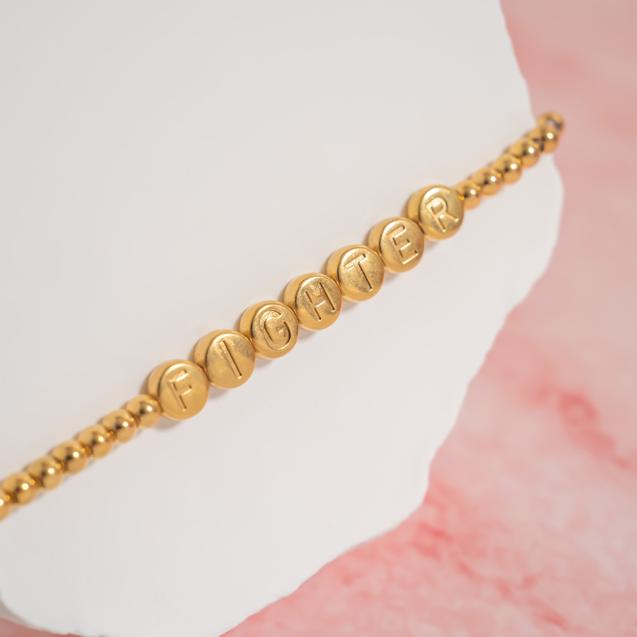 Gold Beaded Bracelet – Adjustable 18K Gold Finish Stretch Fighter Jewelry - Bracelets | Sunflower Soul Boutique