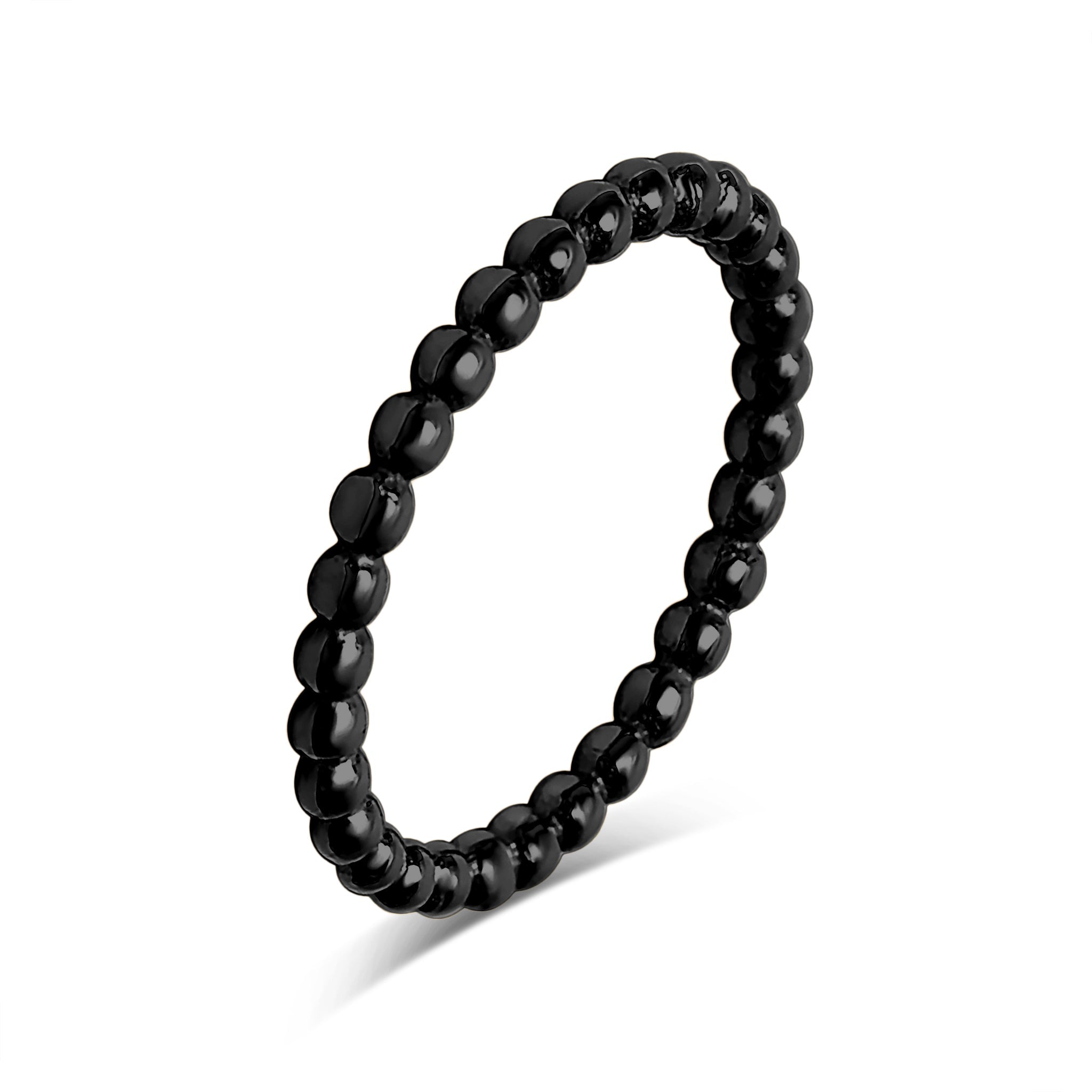 Gold Beaded Stacking Ring – Durable 18K Gold Stainless Steel Band for Everyday Wear - Ring | Sunflower Soul Boutique