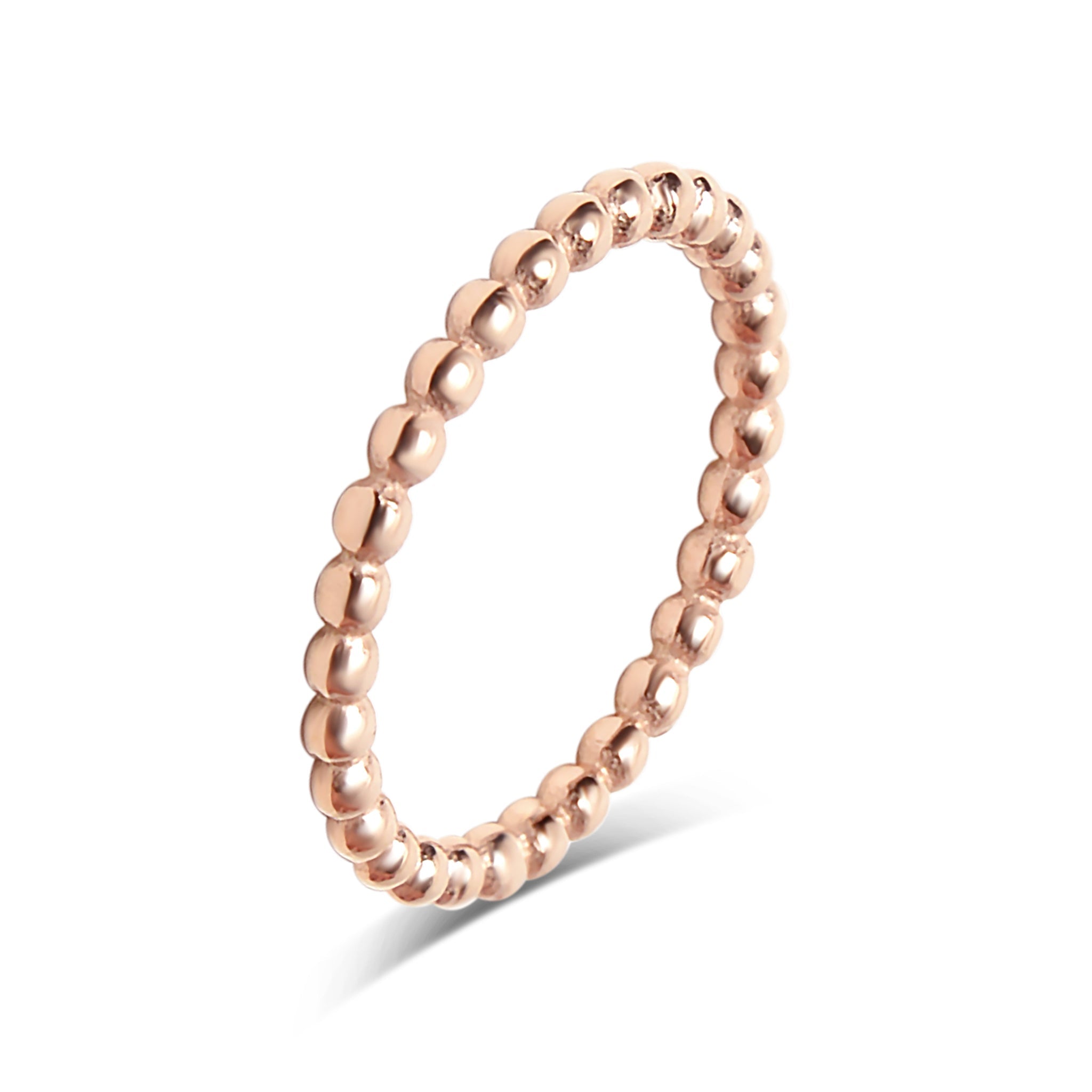 Gold Beaded Stacking Ring – Durable 18K Gold Stainless Steel Band for Everyday Wear - Ring | Sunflower Soul Boutique