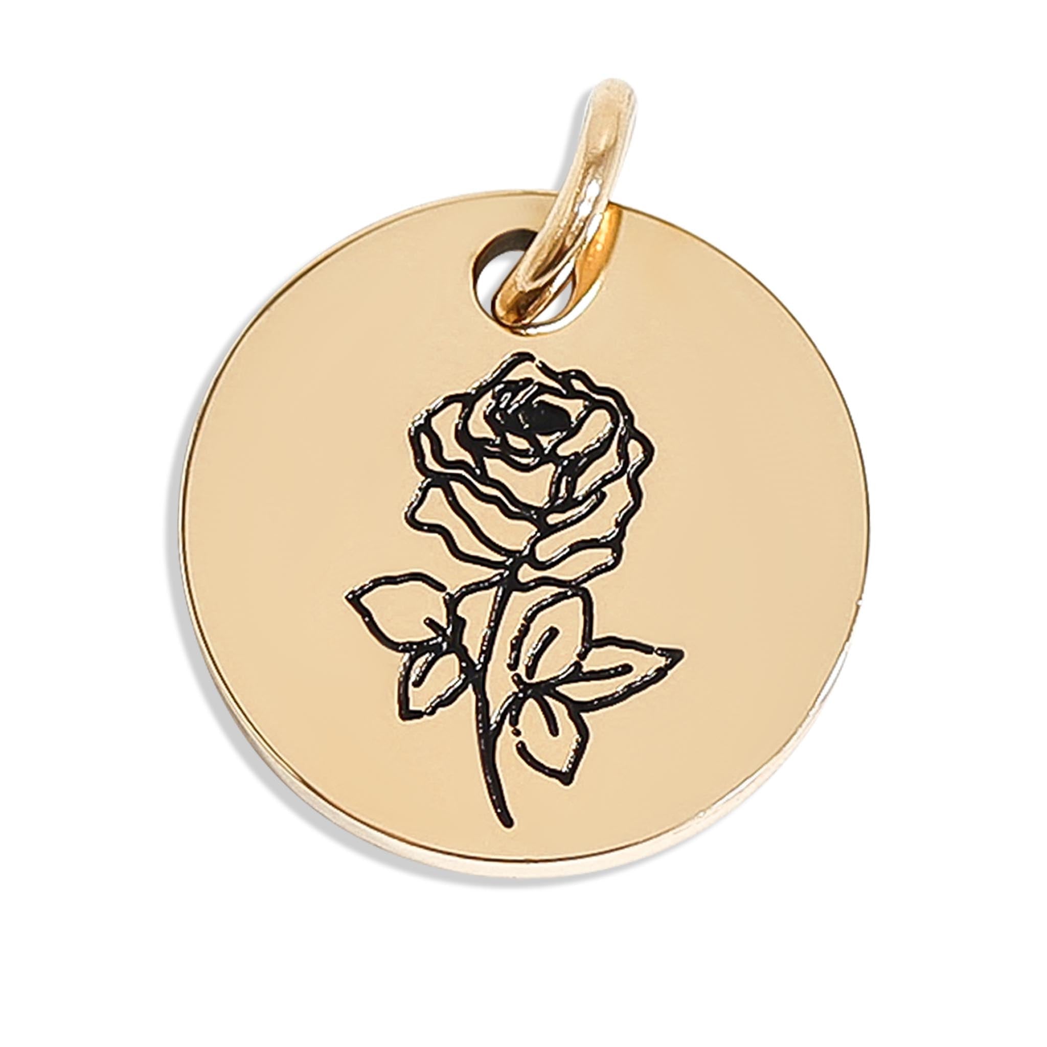 Gold Birth Flower Pendant – 18K PVD Coated Stainless Steel Charm Necklace - Pendants | Sunflower Soul Boutique