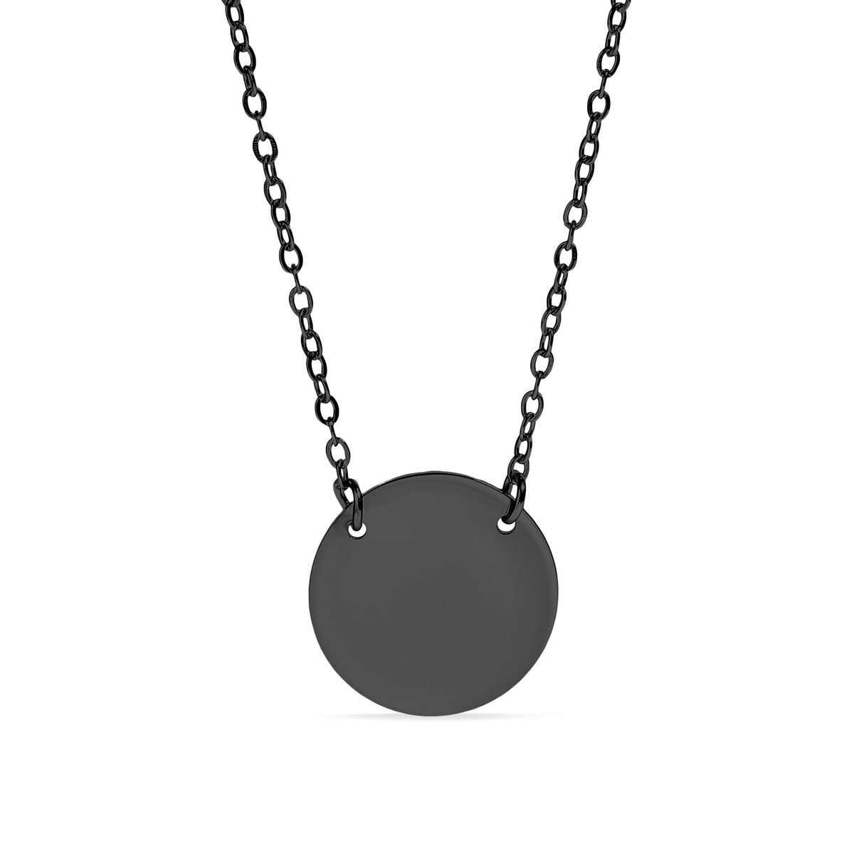 Gold Blank Circle Necklace - Stainless Steel Engravable Pendant With Hypoallergenic Chain