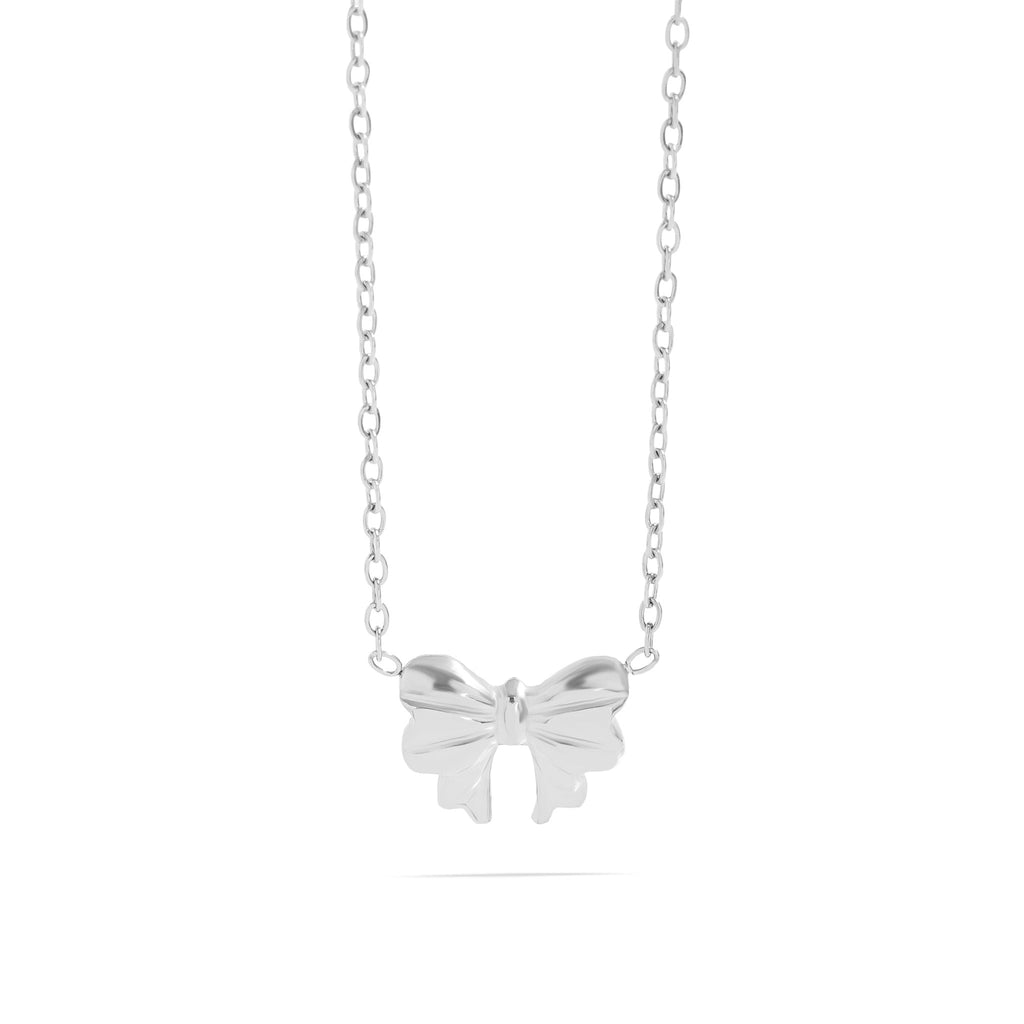 Gold Bow Necklace – 18K Gold Pendant | Dainty Stainless Steel Jewelry - Necklaces | Sunflower Soul Boutique