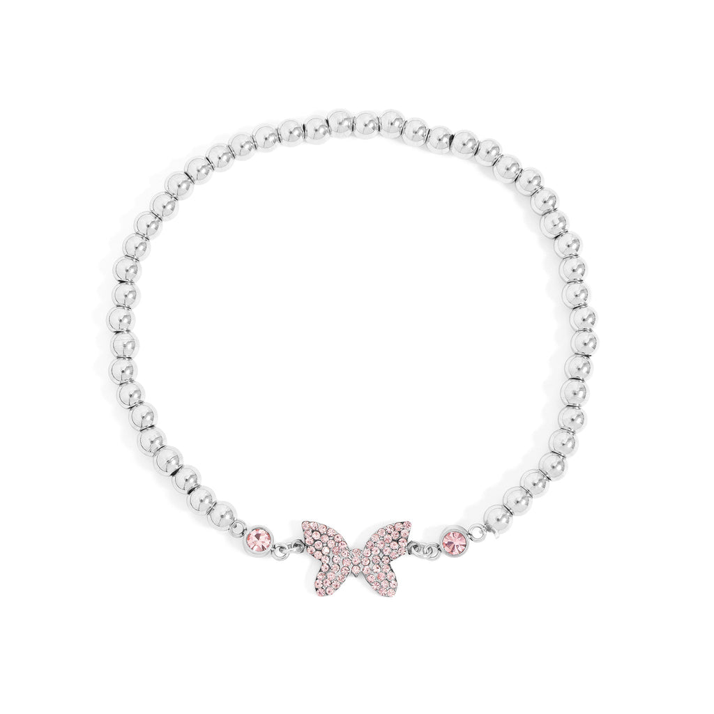 Gold Butterfly Bracelet – Adjustable Stretch Beaded Stainless Steel Charm - bracelet | Sunflower Soul Boutique