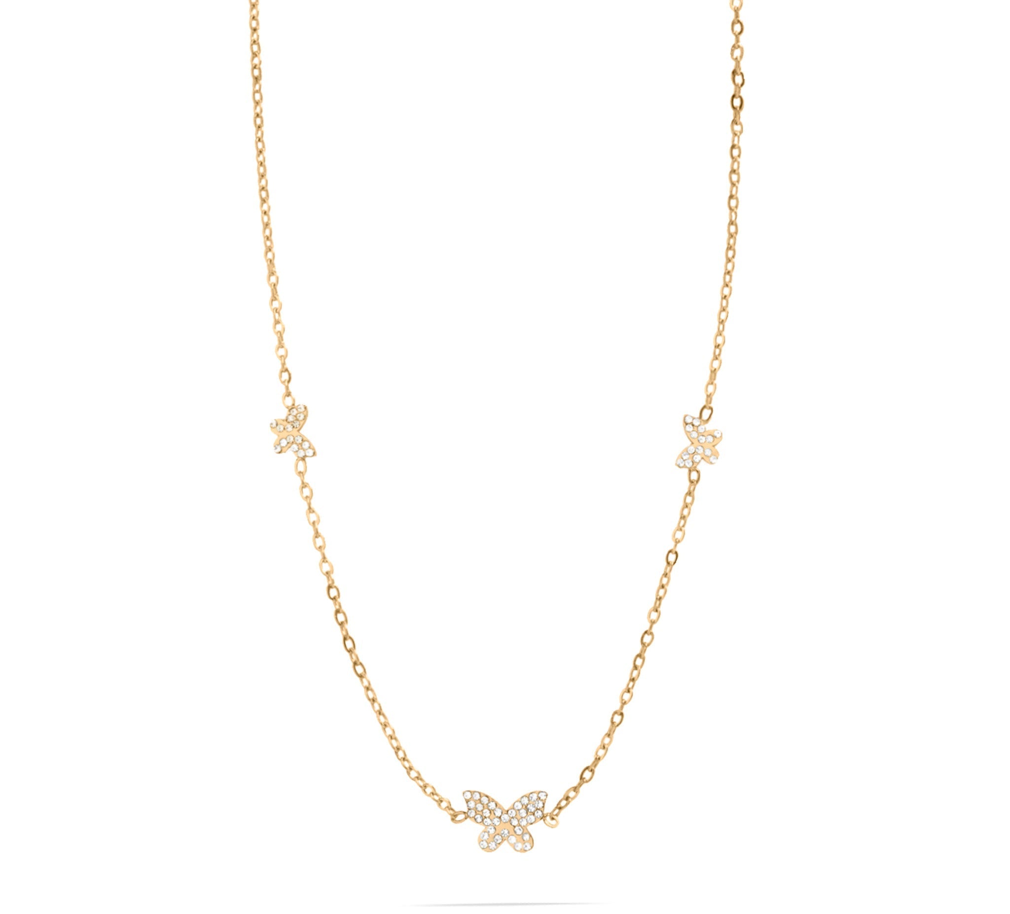 Gold Butterfly Necklace – 18K Gold Plated Chain | Hypoallergenic Stainless Steel Jewelry - Necklaces | Sunflower Soul Boutique