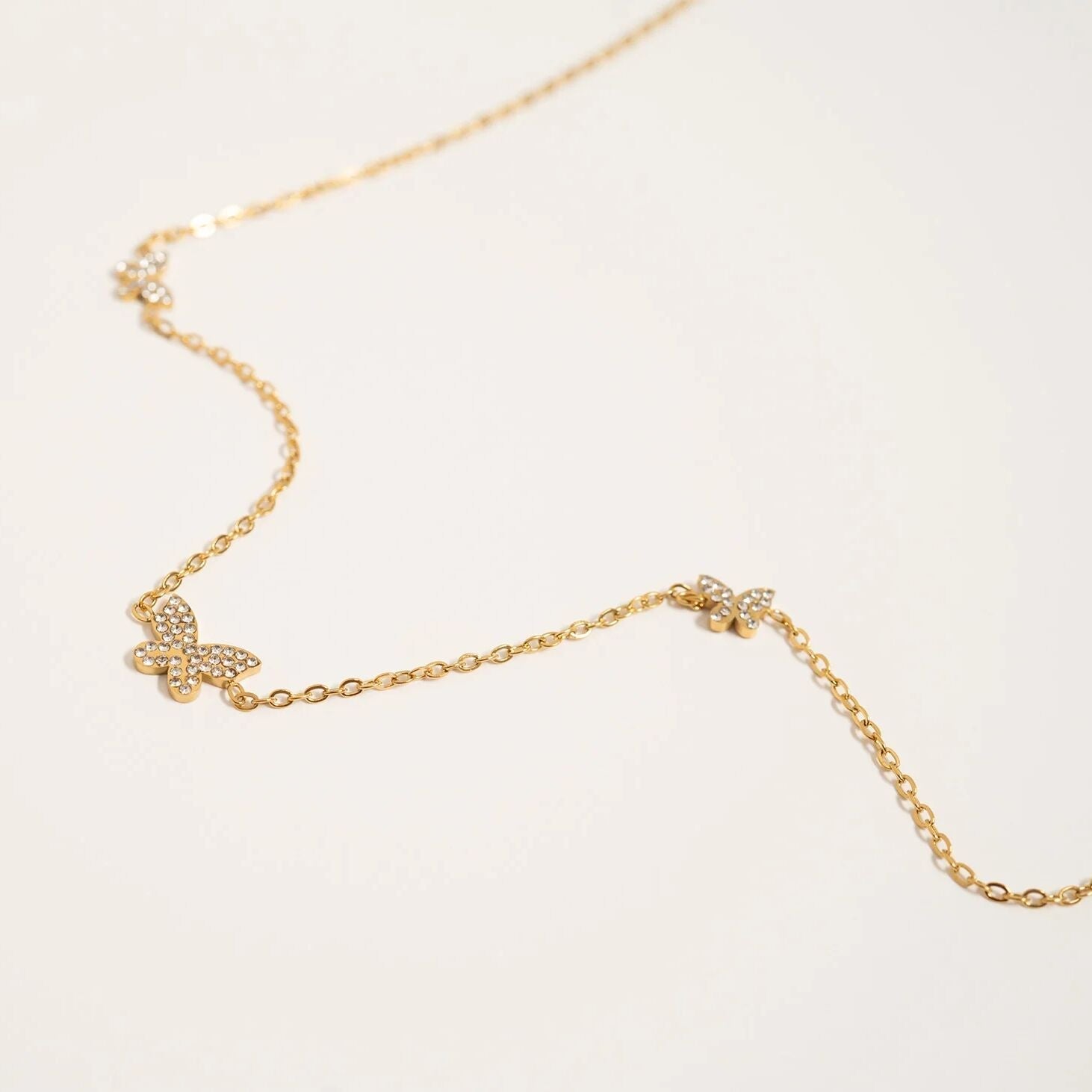 Gold Butterfly Necklace – 18K Gold Plated Chain | Hypoallergenic Stainless Steel Jewelry - Necklaces | Sunflower Soul Boutique