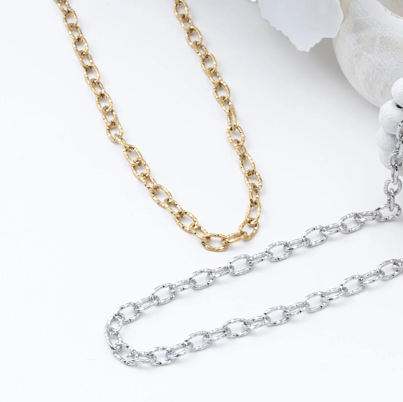 Gold Cable Link Necklace – 18K Gold PVD Coated Stainless Steel Chain, Hypoallergenic Jewelry - Necklaces | Sunflower Soul Boutique