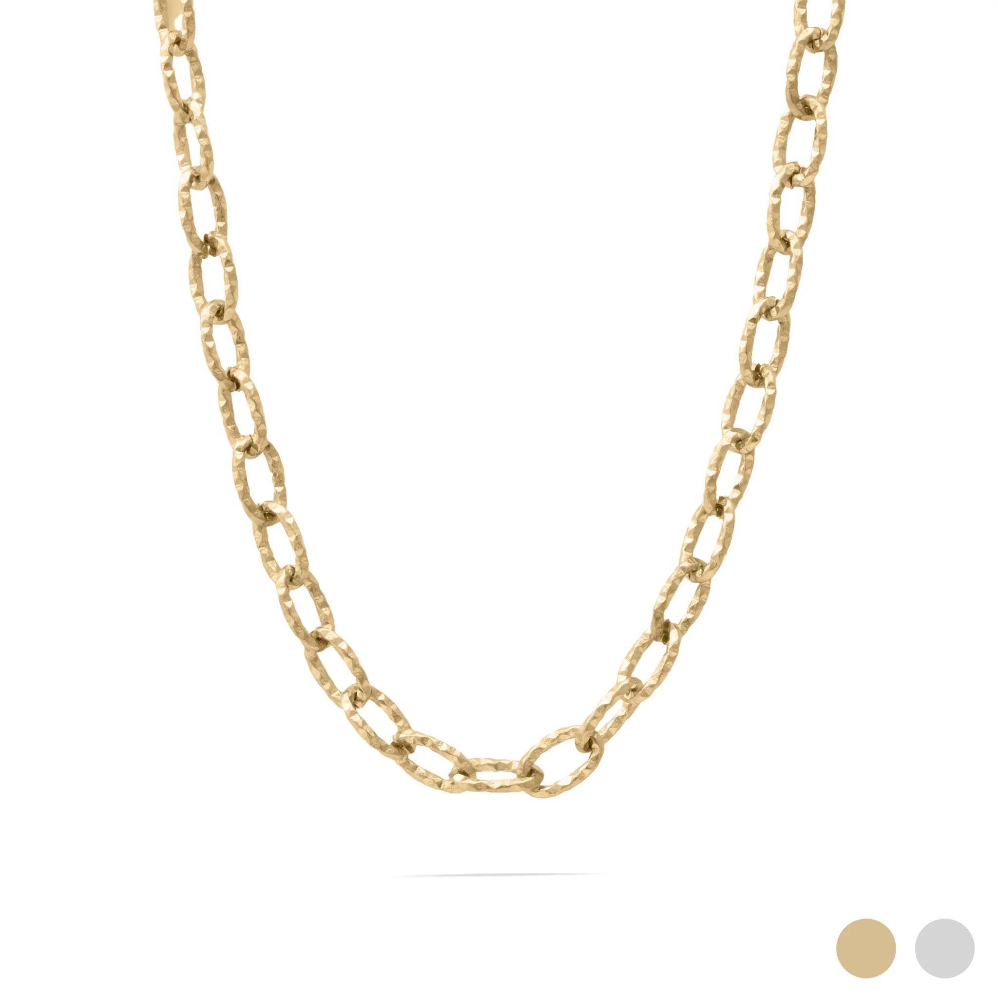 Gold Cable Link Necklace – 18K Gold PVD Coated Stainless Steel Chain, Hypoallergenic Jewelry - Necklaces | Sunflower Soul Boutique