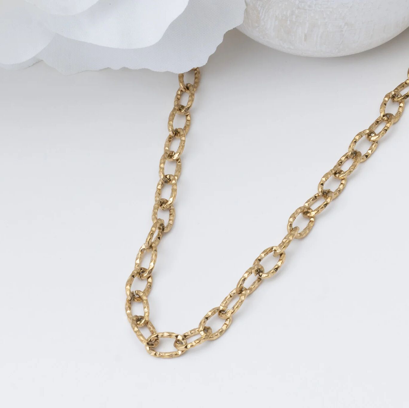 Gold Cable Link Necklace – 18K Gold PVD Coated Stainless Steel Chain, Hypoallergenic Jewelry - Necklaces | Sunflower Soul Boutique