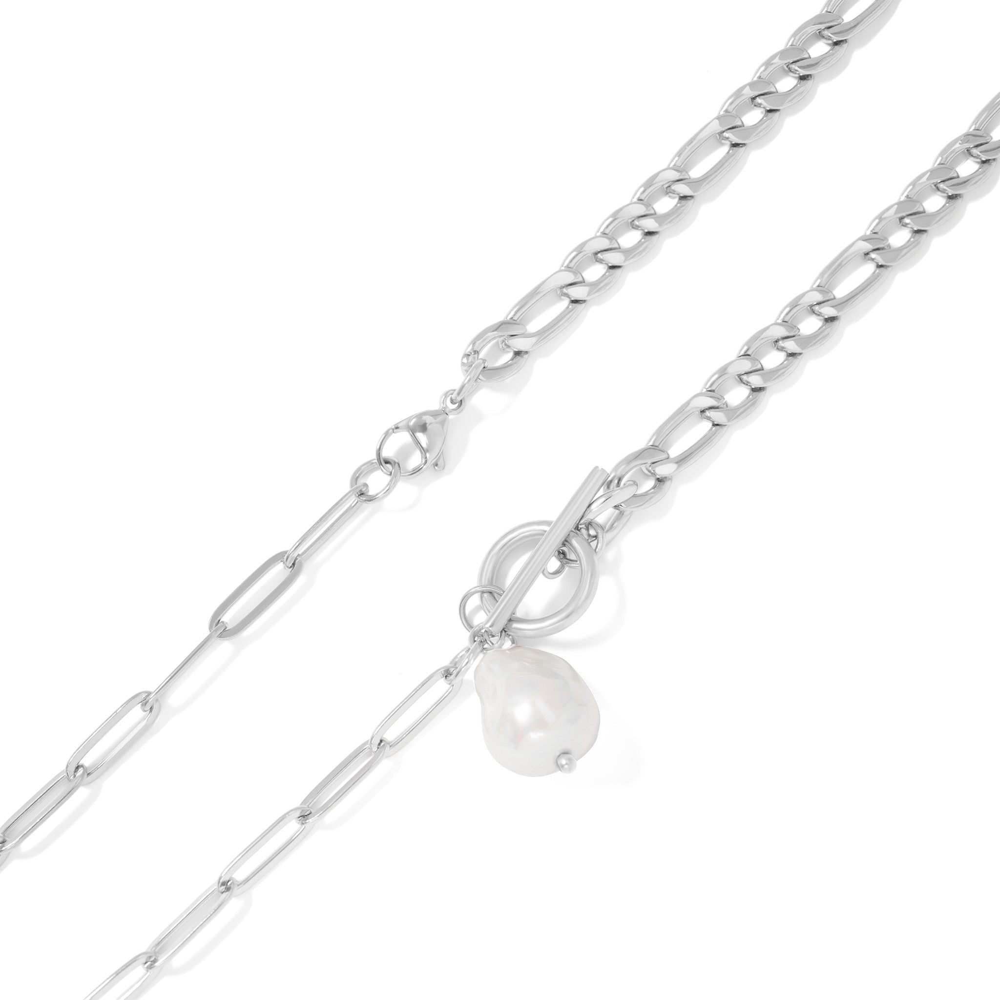 Gold Carabiner Necklace – 18K Gold Jewelry With Freshwater Pearl Pendant - Necklaces | Sunflower Soul Boutique