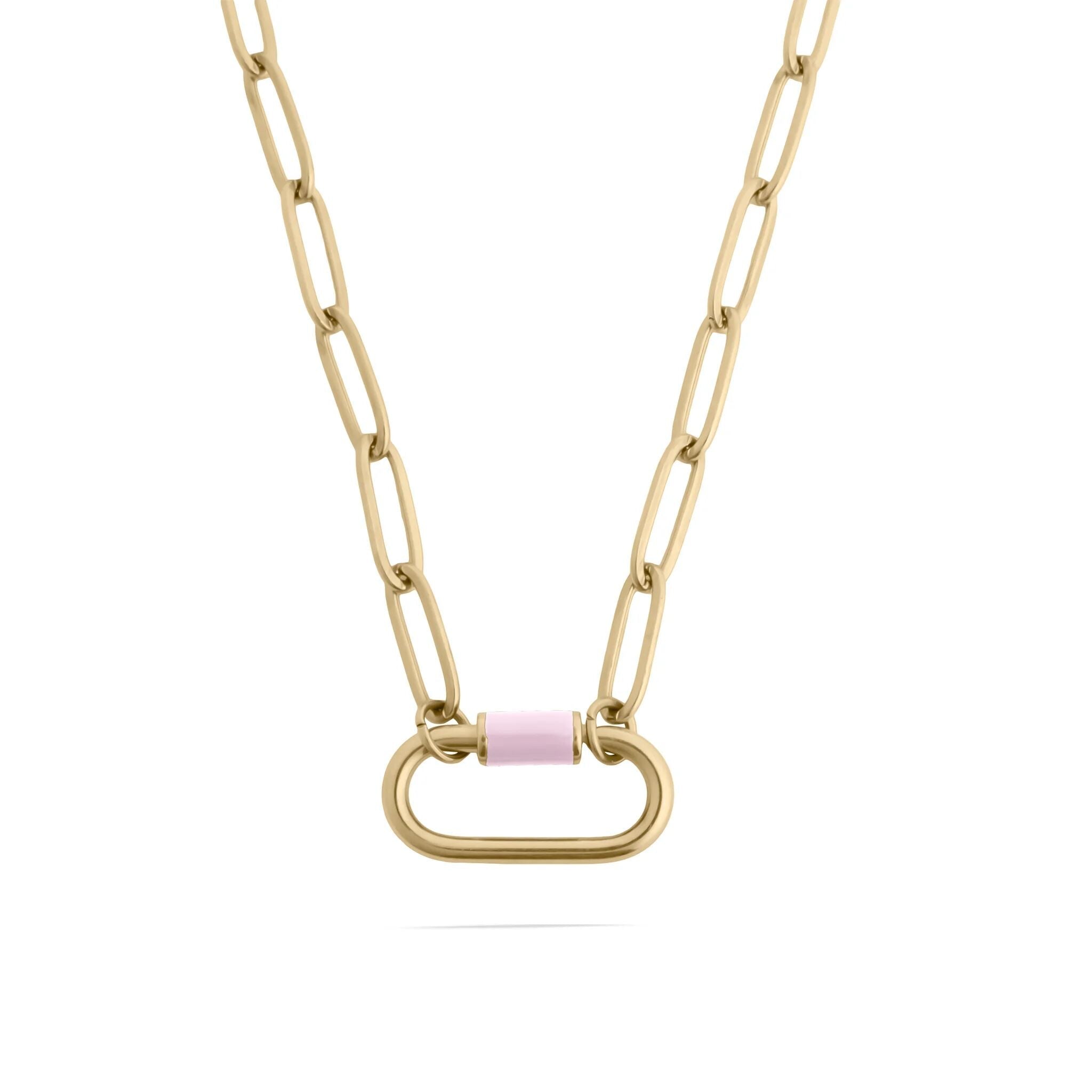 Gold Carabiner Necklace – Adjustable 18K Gold Chain | Scratch Resistant Jewelry - Necklaces | Sunflower Soul Boutique