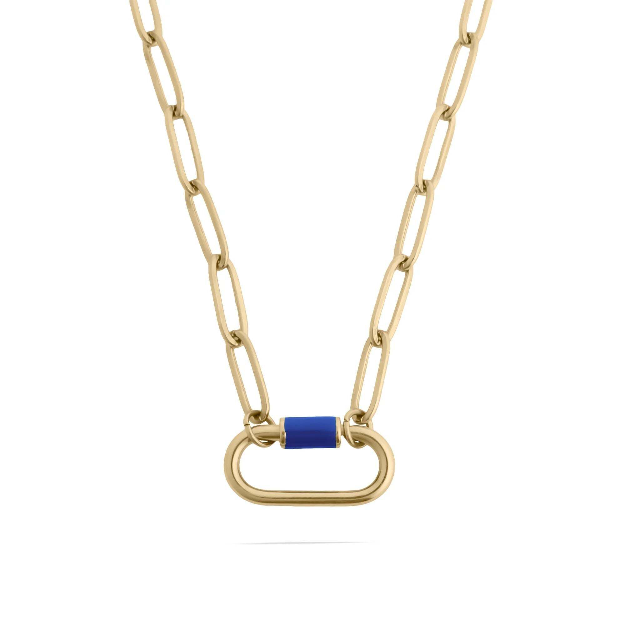 Gold Carabiner Necklace – Adjustable 18K Gold Chain | Scratch Resistant Jewelry - Necklaces | Sunflower Soul Boutique