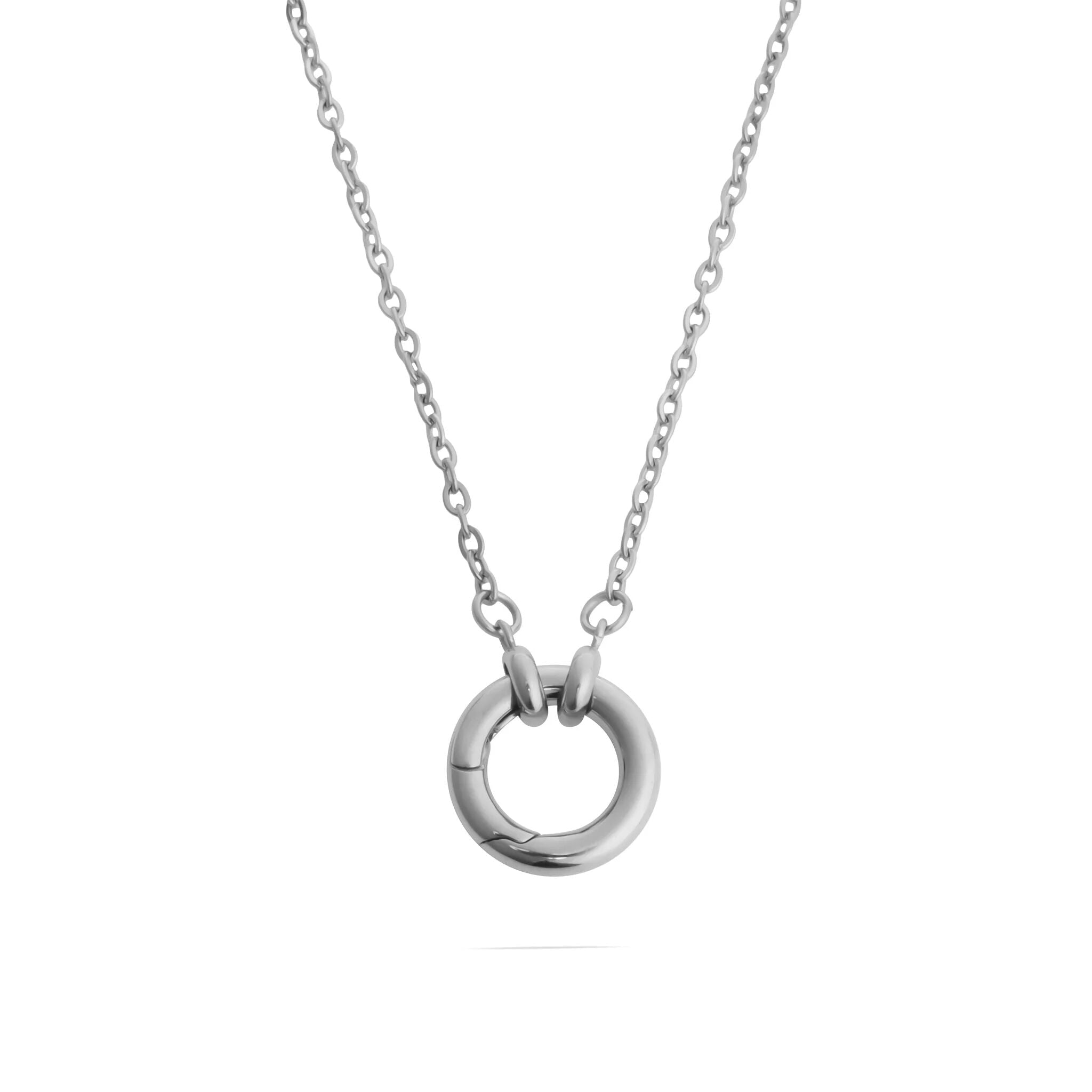 Gold Charm Holder Necklace – 18K Gold Plated Loop Chain | Durable Stainless Steel - Necklaces | Sunflower Soul Boutique