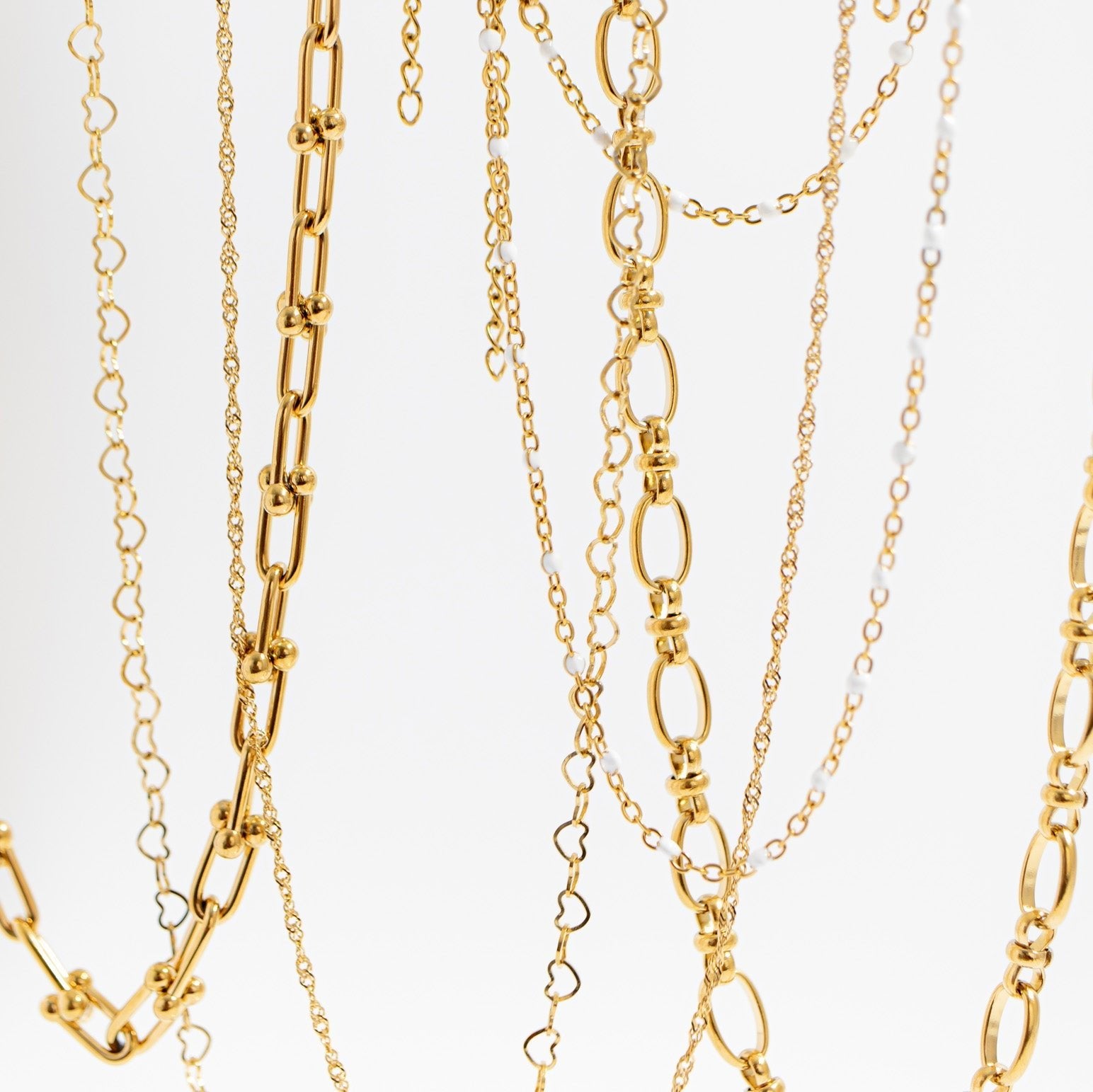 Gold Charm Necklace – 18K PVD Coated Circle Chain | Hypoallergenic Jewelry - Chain | Sunflower Soul Boutique