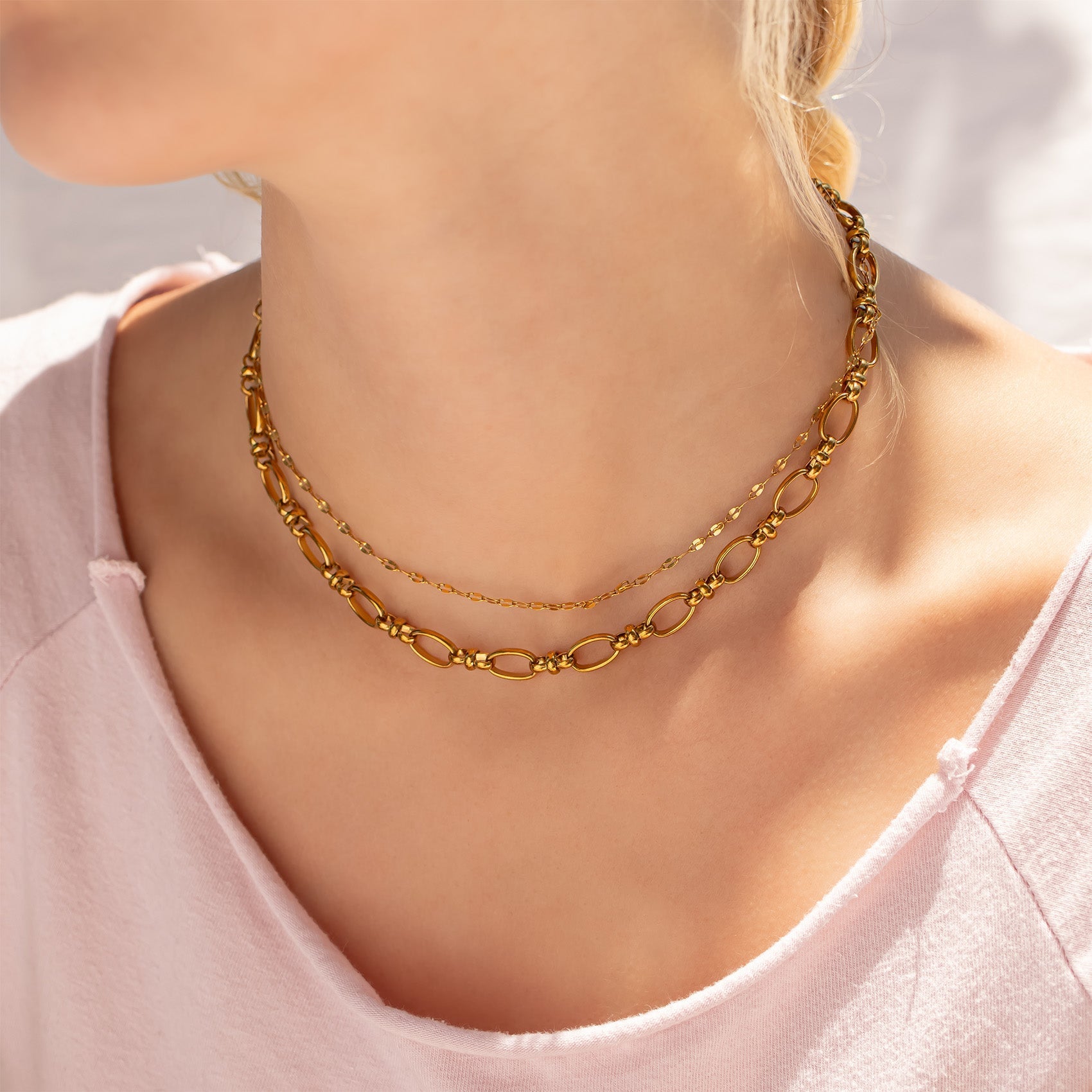 Gold Charm Necklace – 18K PVD Stainless Steel Chain | Tarnish Resistant Minimalist Jewelry - Necklaces | Sunflower Soul Boutique
