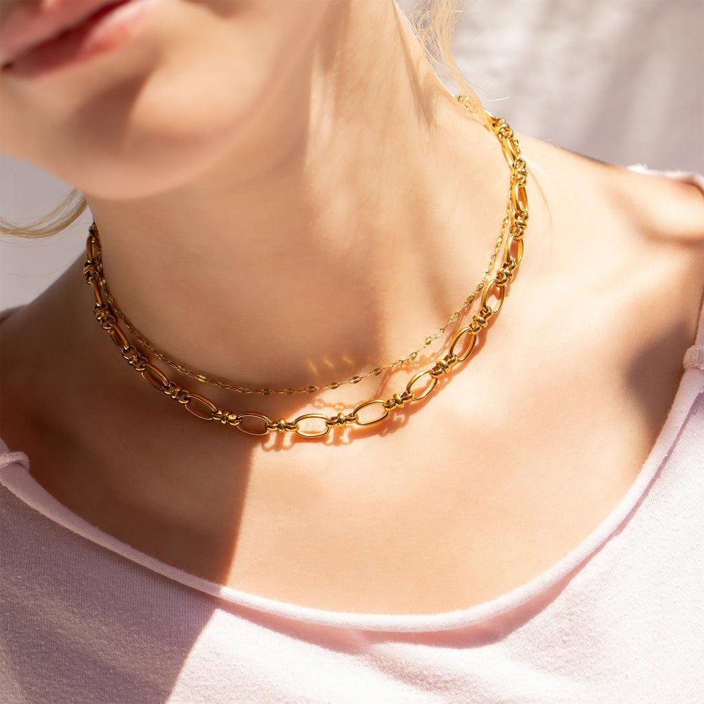 Gold Charm Necklace – 18K PVD Stainless Steel Chain | Tarnish Resistant Minimalist Jewelry - Necklaces | Sunflower Soul Boutique