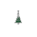 Wholesale Jewelry 18k Gold PVD Stainless Steel Christmas Tree Charm-silver main 