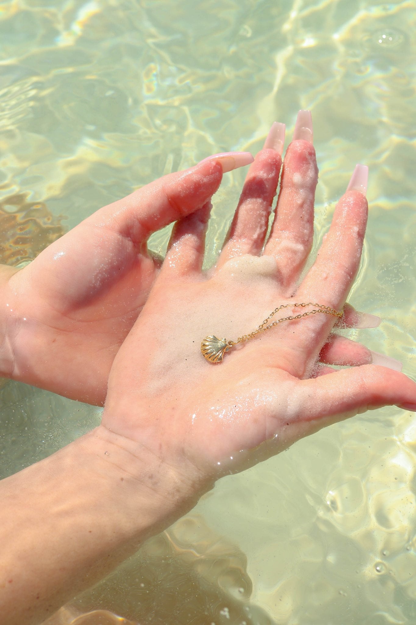 Gold Clam Shell Charm – 18K Gold PVD Coated Stainless Steel Pendant for Bracelets - charm | Sunflower Soul Boutique