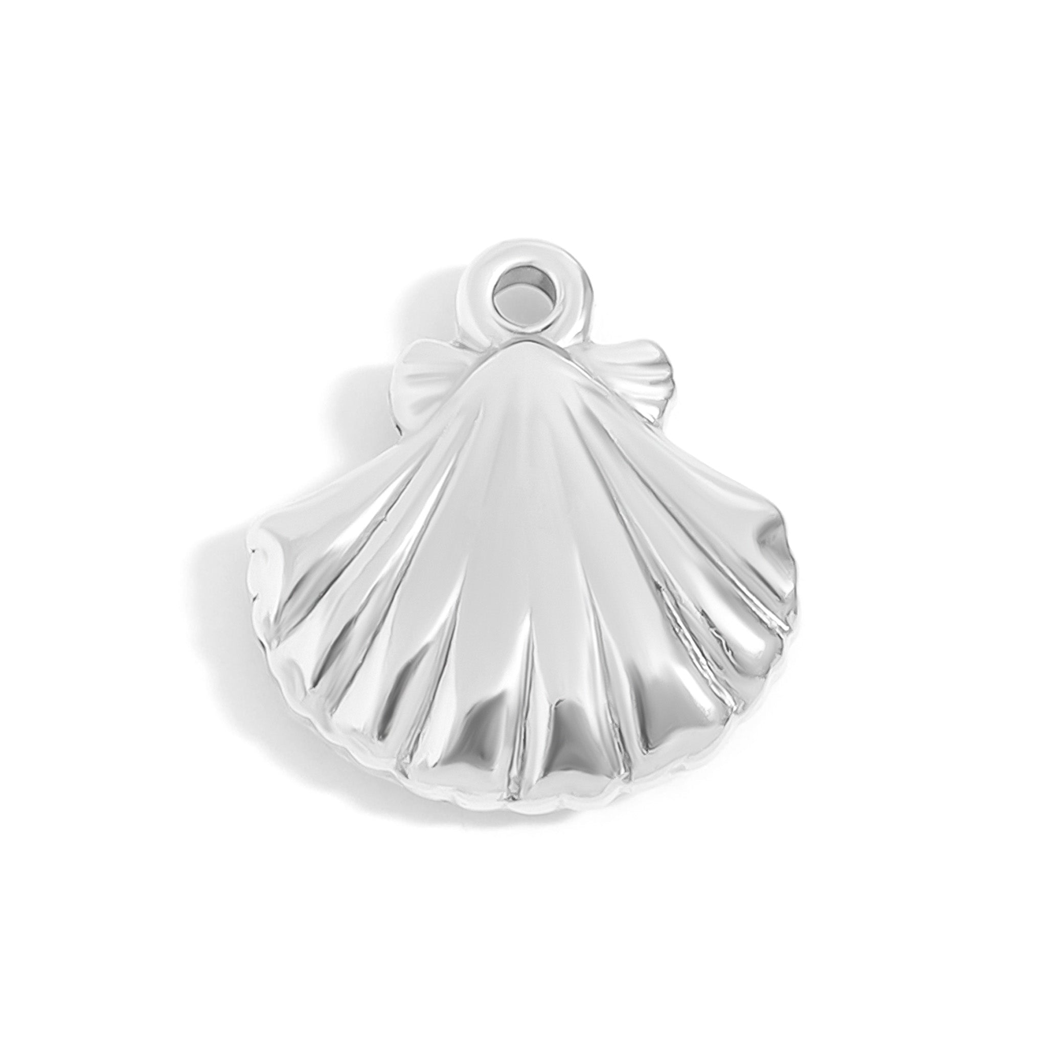 Gold Clam Shell Charm – 18K Gold PVD Coated Stainless Steel Pendant for Bracelets - charm | Sunflower Soul Boutique
