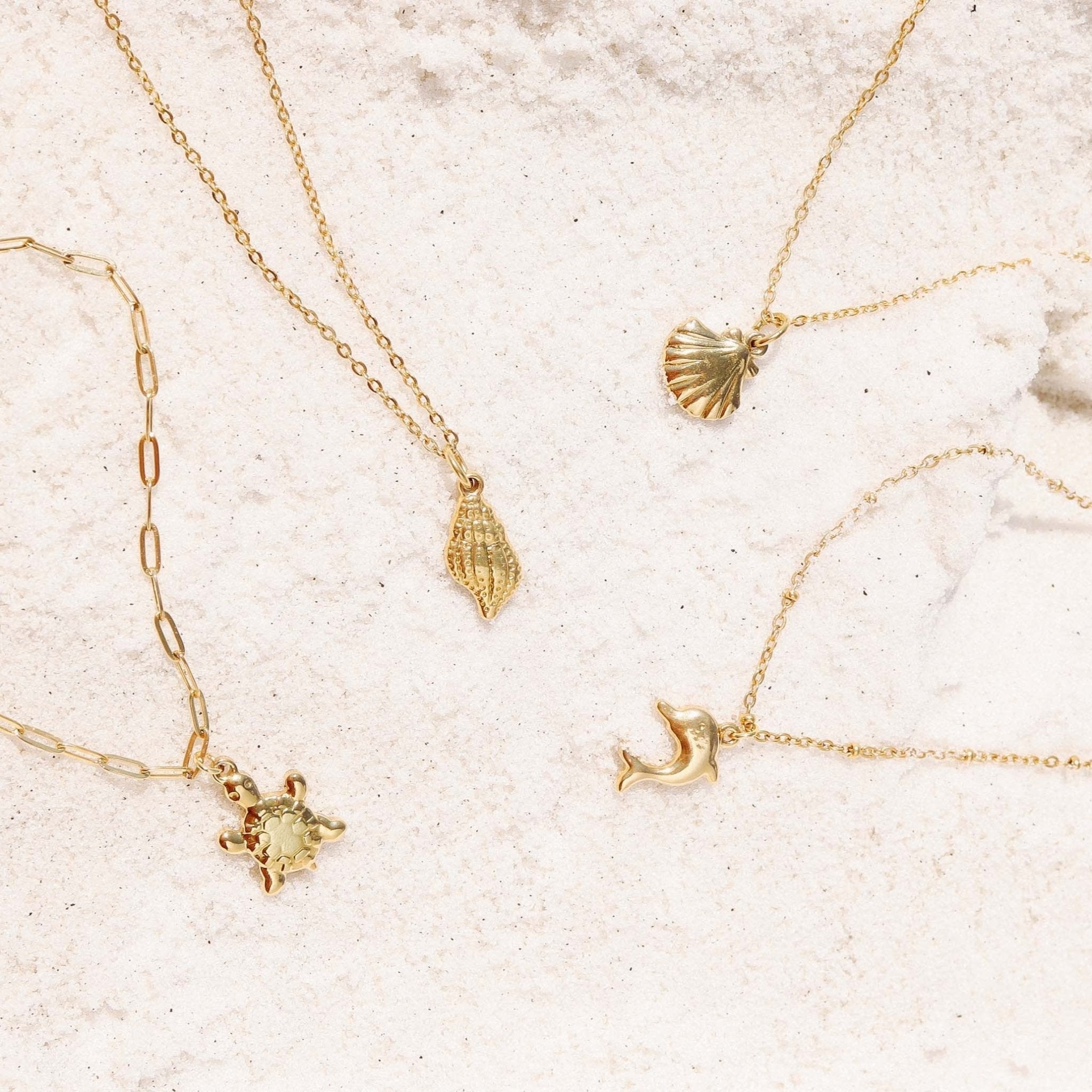 Gold Clam Shell Charm – 18K Gold PVD Coated Stainless Steel Pendant for Bracelets - charm | Sunflower Soul Boutique
