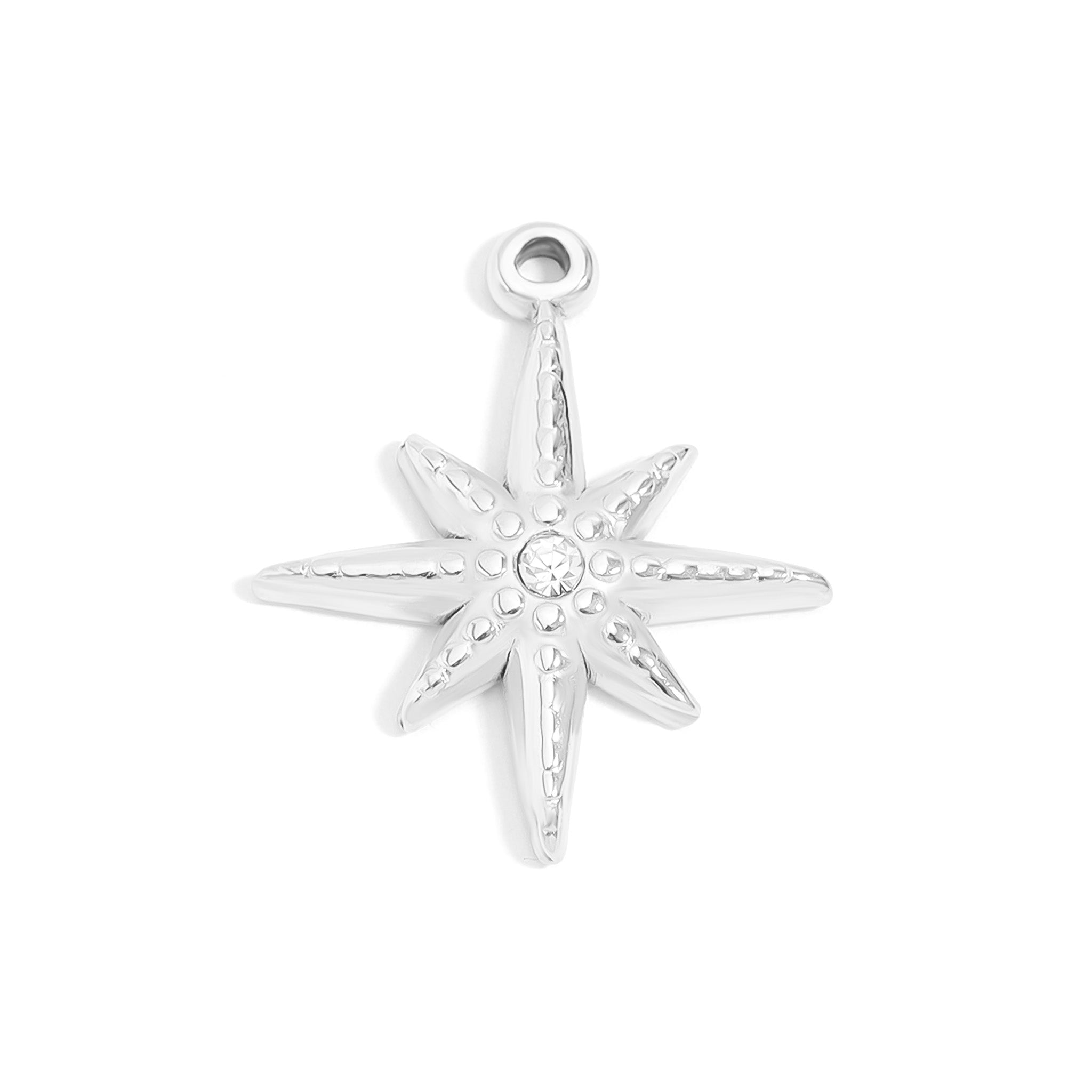 Gold Compass Pendant – 18K Gold Plated Cubic Zirconia Nautical Charm - charm | Sunflower Soul Boutique