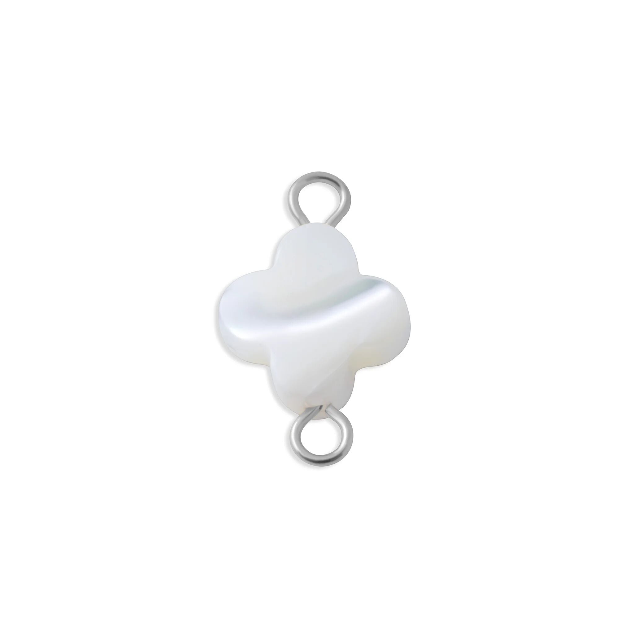 Gold Connector Charm – Floral Mother of Pearl Jewelry Connector Piece | Hypoallergenic PVD Gold - Charms | Sunflower Soul Boutique
