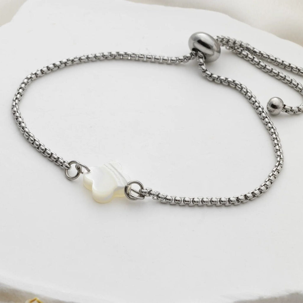 Gold Connector Charm – Floral Mother of Pearl Jewelry Connector Piece | Hypoallergenic PVD Gold - Charms | Sunflower Soul Boutique