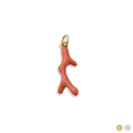 18K Gold PVD Stainless Steel Epoxy Coral Charm- gold main 