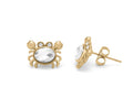 Gold Crab Earrings – Stone Crab Studs in 18K Stainless Steel | Coastal Jewelry - Earrings | Sunflower Soul Boutique