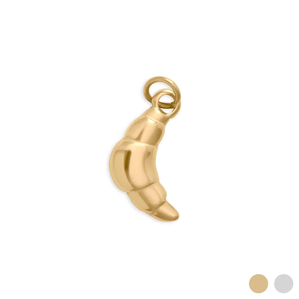 Gold Croissant Charm – 18K Gold Charm Pendant | Lightweight Stainless Steel Accessory - Charms | Sunflower Soul Boutique