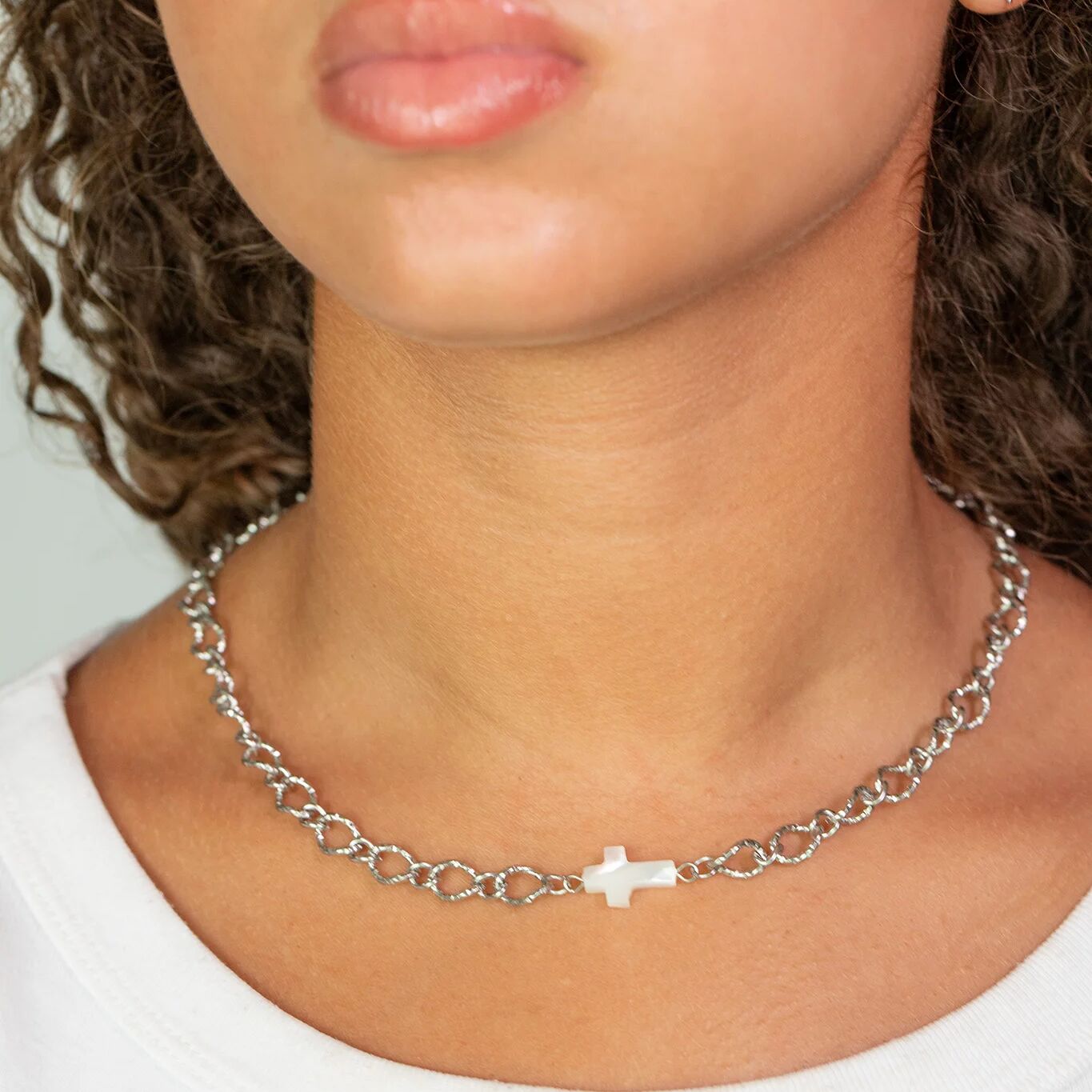 Gold Cross Connector – 18K PVD Stainless Steel Charm With Layered Texture - Charms | Sunflower Soul Boutique