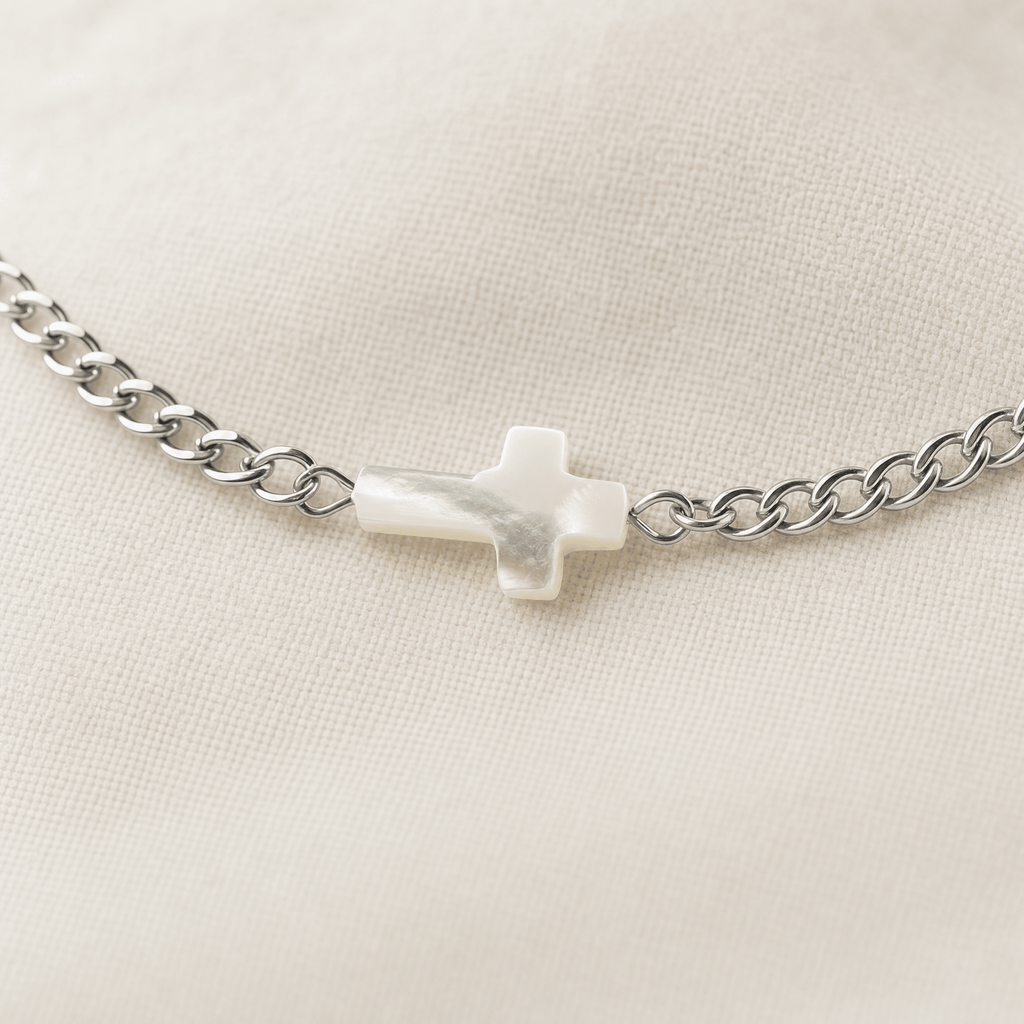 Gold Cross Connector – 18K PVD Stainless Steel Charm With Layered Texture - Charms | Sunflower Soul Boutique