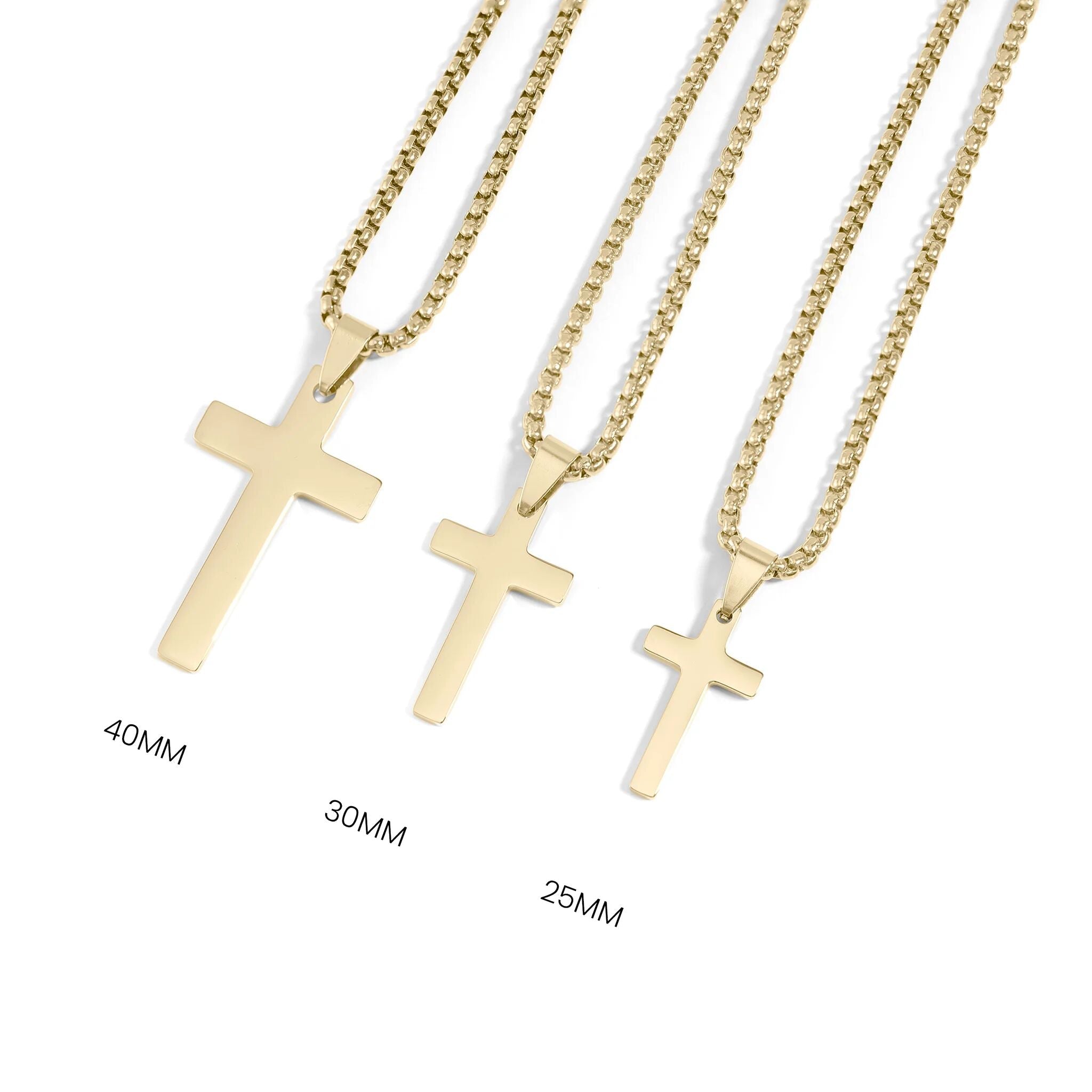 Gold Cross Pendant – 14K Gold Filled Jewelry With Rounded Box Chain Necklace - Necklaces | Sunflower Soul Boutique