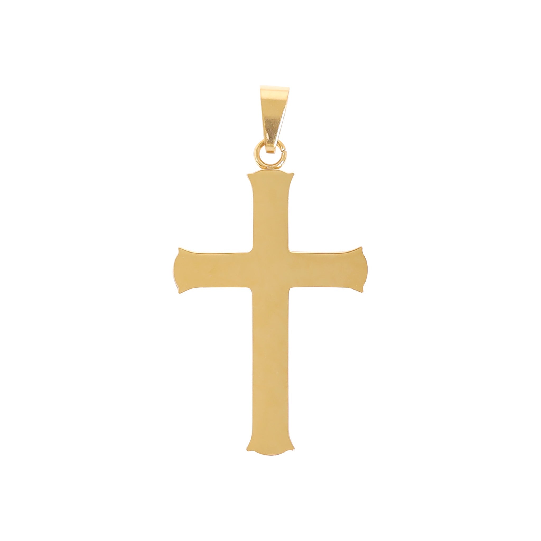 Gold Cross Pendant 18K Gold Jewelry - PVD Coated Stainless Steel Charm - Pendants | Sunflower Soul Boutique