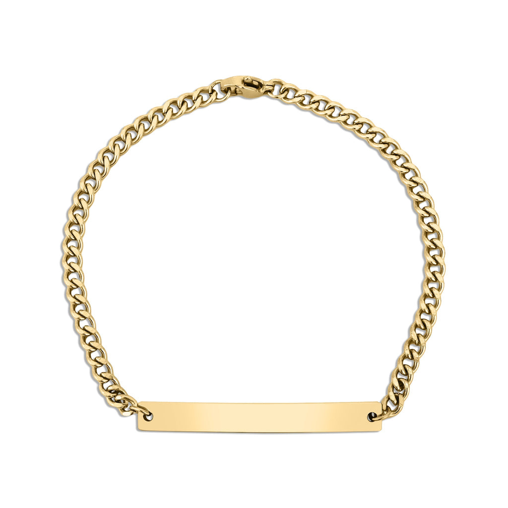 Gold Curb Chain Bracelet - Durable 18K PVD Coated Stainless Steel Men's Jewelry - Bracelets | Sunflower Soul Boutique