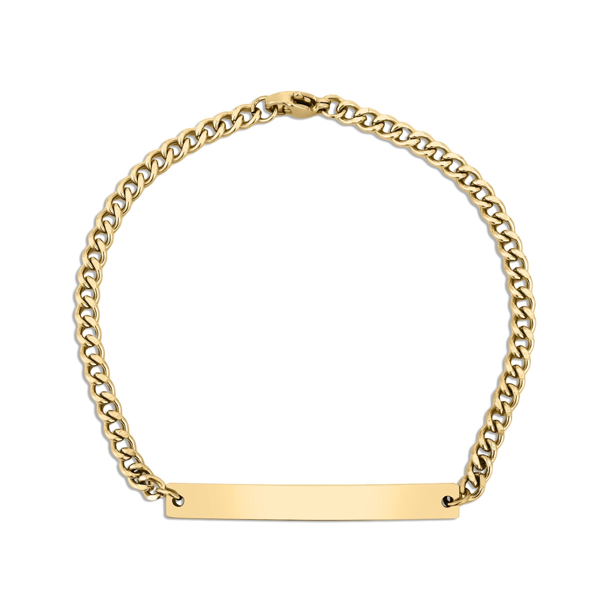 Gold Curb Chain Bracelet - Durable 18K PVD Coated Stainless Steel Men's Jewelry - Bracelets | Sunflower Soul Boutique