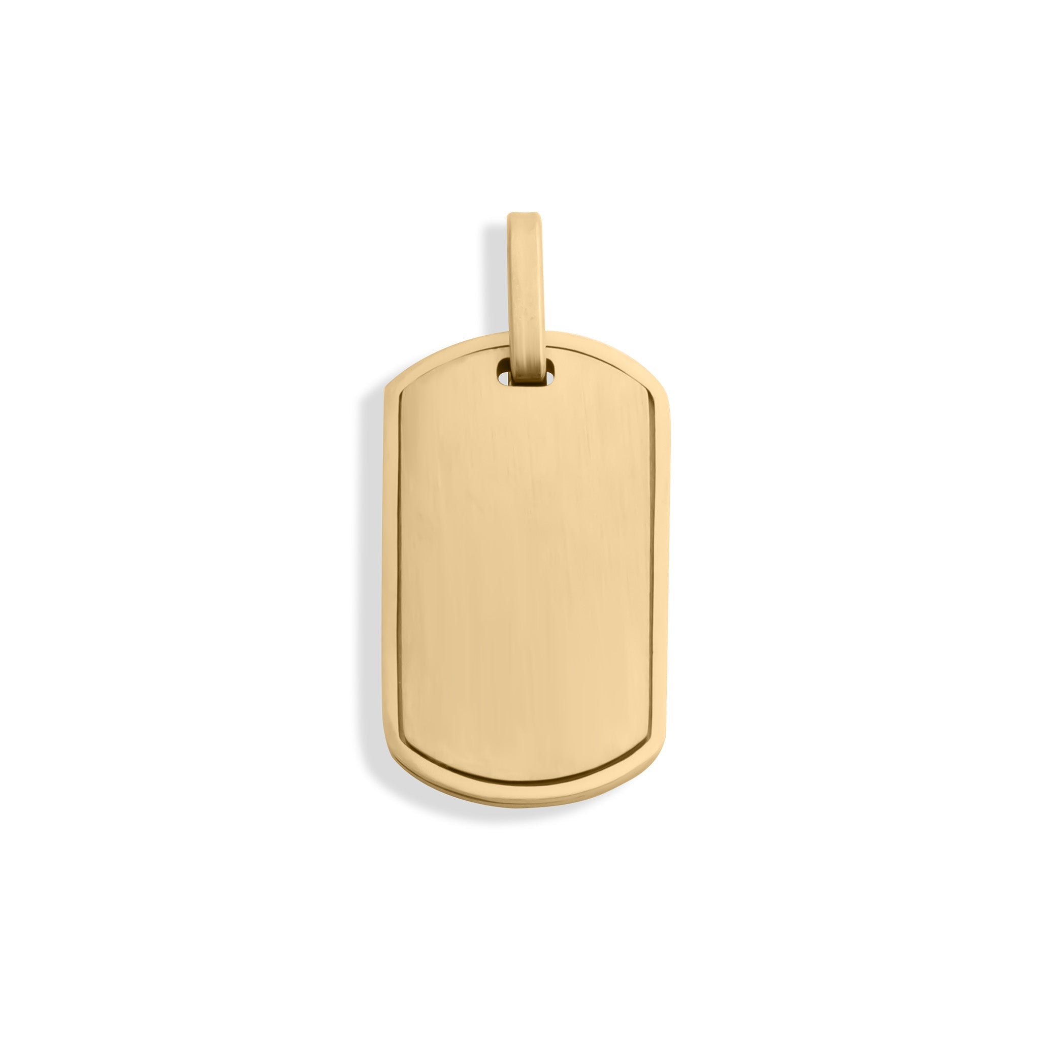 Gold Dog Tag Necklace – 18K Gold Plating | Stainless Steel Mens Pendant - Pendants | Sunflower Soul Boutique