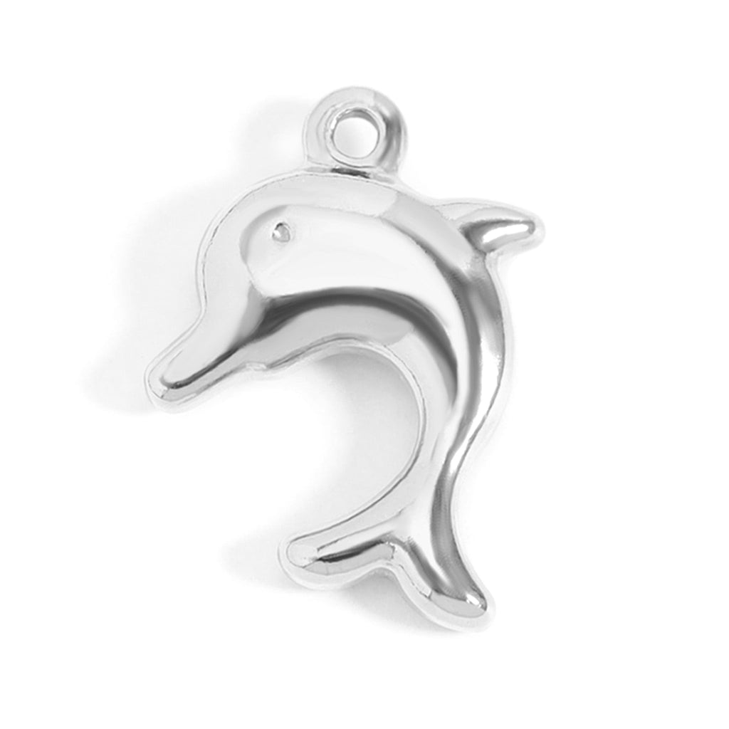 Gold Dolphin Charm Waterproof – 18K Gold Charm PVD Coated Stainless Steel Pendant - charm | Sunflower Soul Boutique