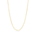 Gold chain necklace on a white background