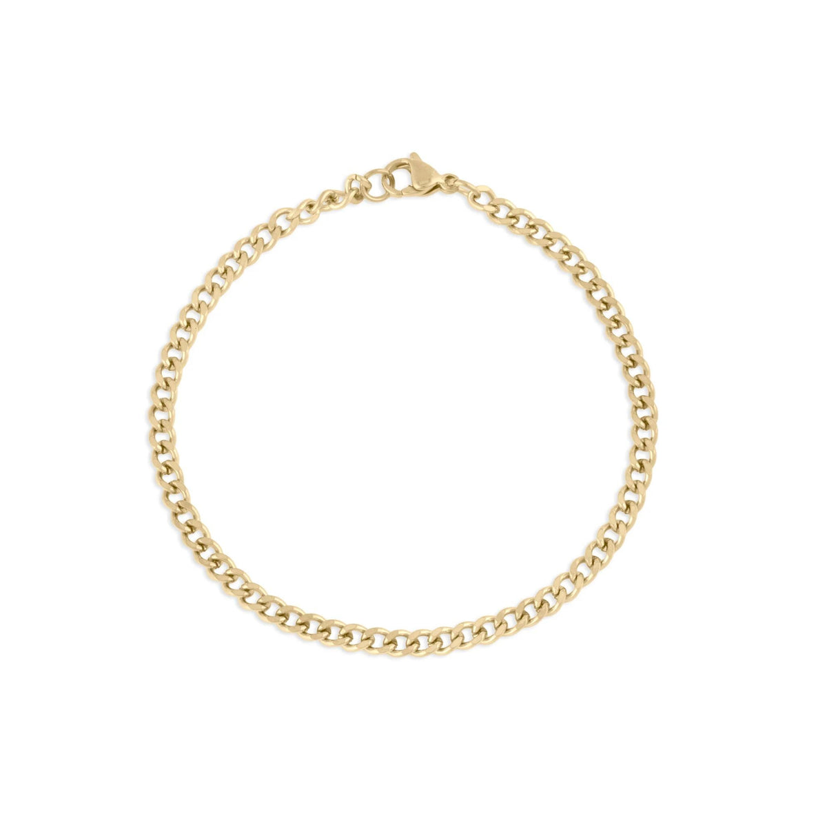 Wholesale jewelry 14K Gold Filled Plus Diamond Cut Curb Chain Bracelet- main- 4mm