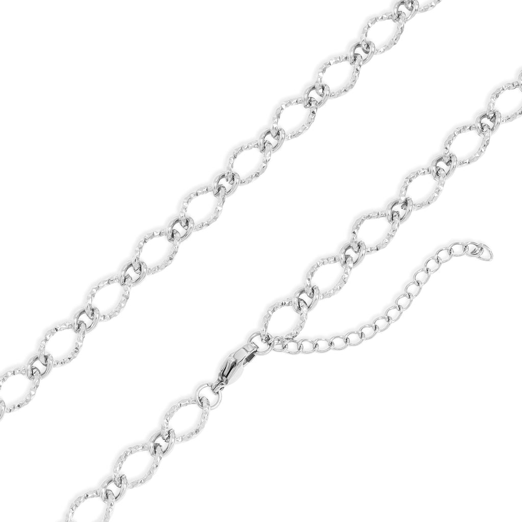 Gold Hammered Chain Necklace – 18K Gold PVD Stainless Steel Oval Links - Chain | Sunflower Soul Boutique