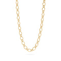 Gold Hammered Chain Necklace – 18K Gold PVD Stainless Steel Oval Links - Chain | Sunflower Soul Boutique