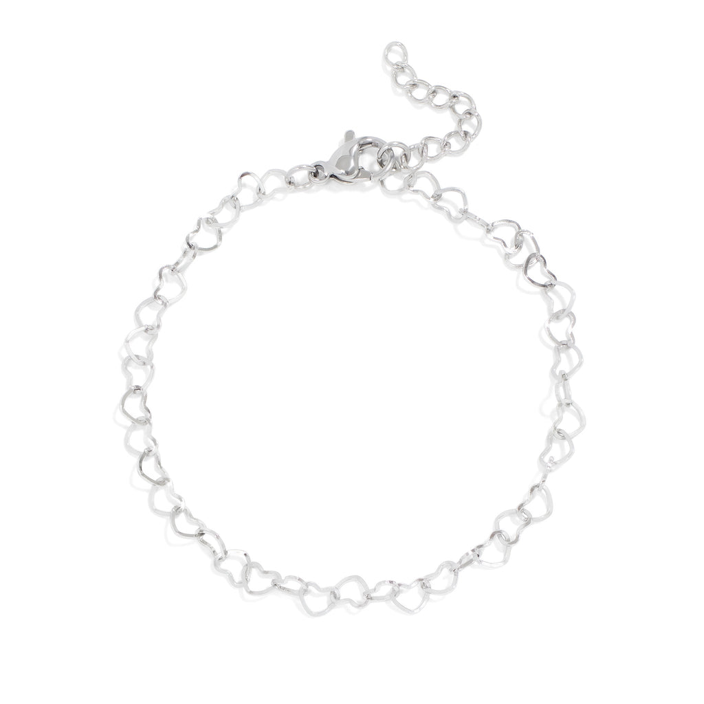 Gold Heart Bracelet – 18K Gold Plated Stainless Steel Tarnish Resistant Chain - Bracelets | Sunflower Soul Boutique