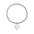 Gold Heart Bracelet – Adjustable Stretch Beaded Jewelry with Engraved Charm - Bracelets | Sunflower Soul Boutique