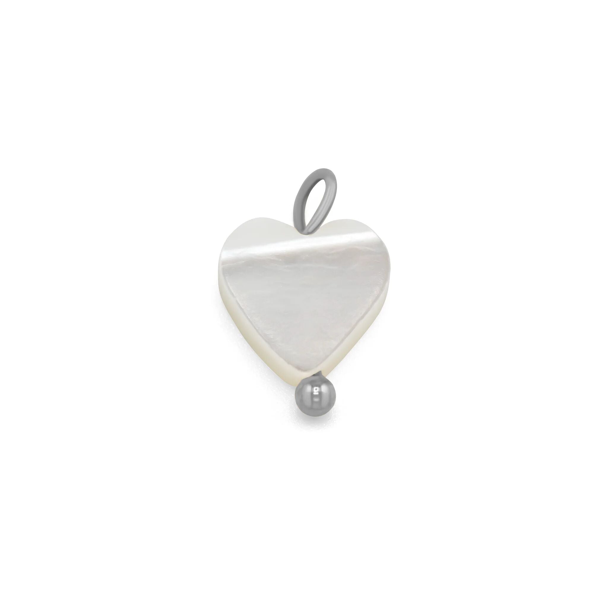 Gold Heart Charm - 18K Gold Charm Bracelet | Tarnish Resistant Shell Design Jewelry - Charms | Sunflower Soul Boutique