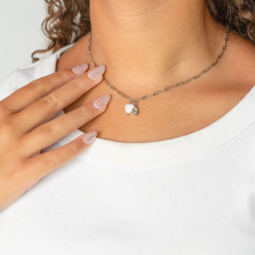 Gold Heart Charm - 18K Gold Charm Bracelet | Tarnish Resistant Shell Design Jewelry - Charms | Sunflower Soul Boutique